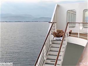 ass fucking pornography with the captain and his secretary on a luxury yacht