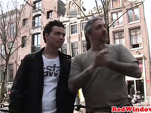Real amsterdam call girl pussylicked and pummeled