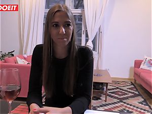 Hungarian teenager satisfying her cootchie with two massagers