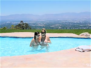 Shyla Jennings and Ryan Ryans after pool puss party